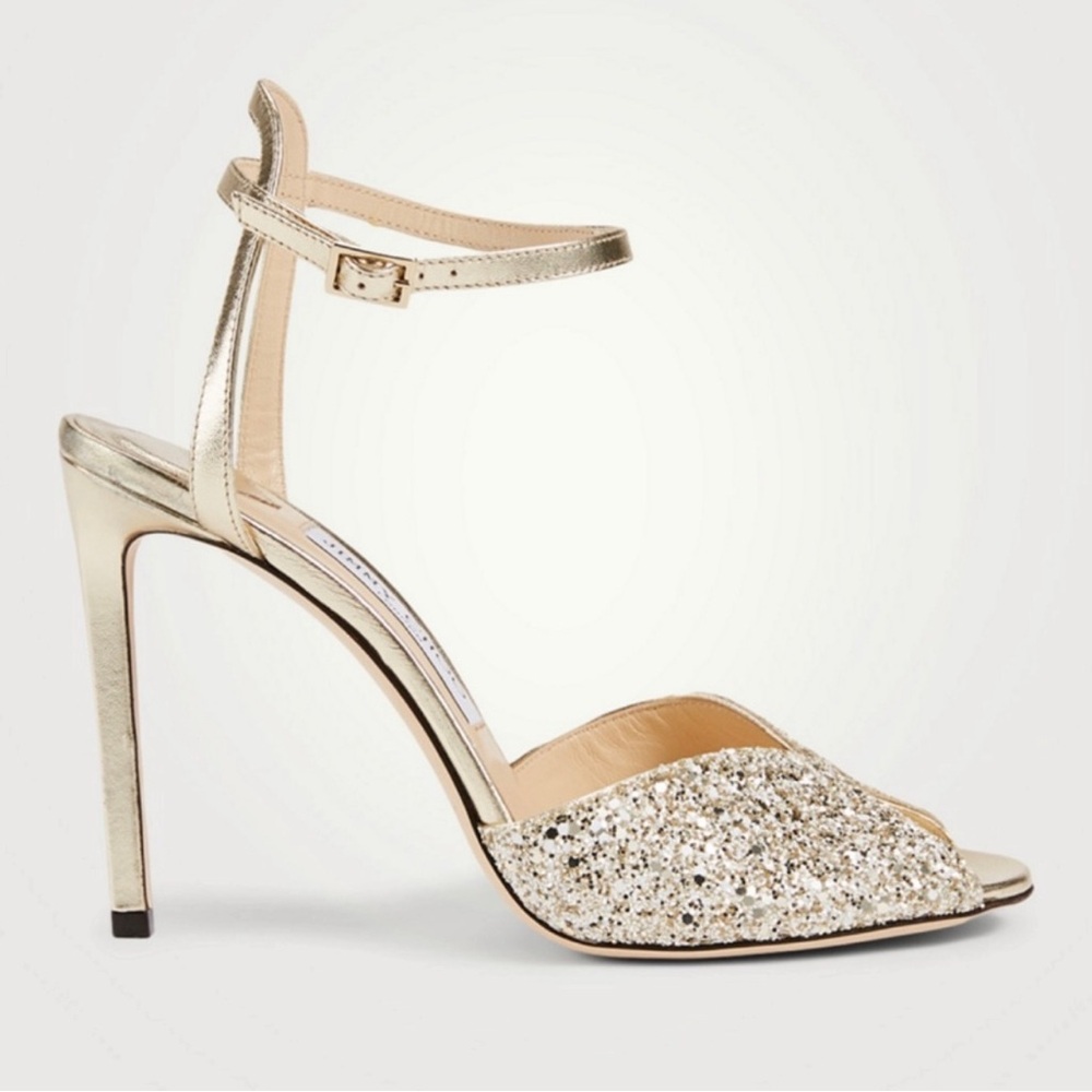 Jimmy Choo Sacora 100 Moon Sand size 39.5